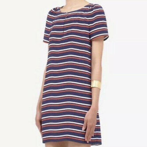 J. Crew Dresses & Skirts - J. CREW Striped Silk Tunic Shift Dress 4